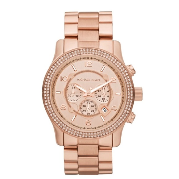 Michael Kors Camille Chronograph Rose Gold-Tone Stainless Steel  Watch MK-5576 - Picture 1 of 2